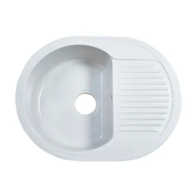 Кухонная мойка Fancy Marble Yuta, 620х470х190 белая (102060001)